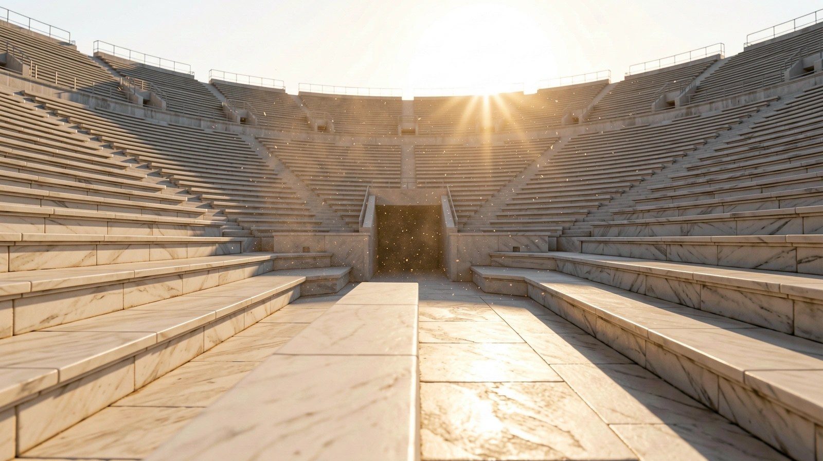 Stade antique sous la lumière dorée